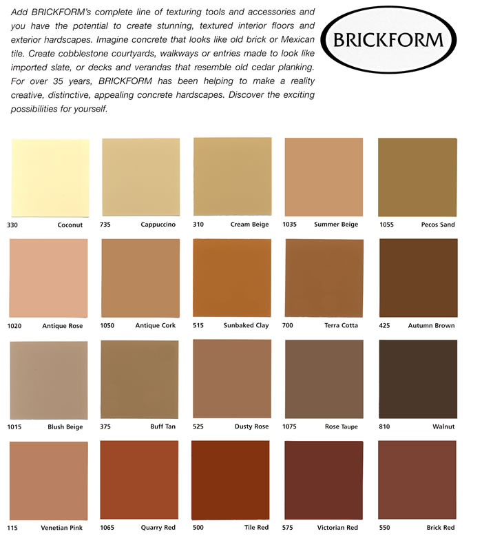 Brickform Color Chart