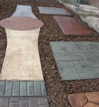 stamped concrete samples at our office