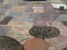 stamped concrete samples at our office