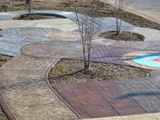 stamped concrete samples at our office