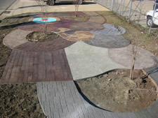 stamped concrete samples at our office