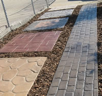 stamped concrete samples at our office
