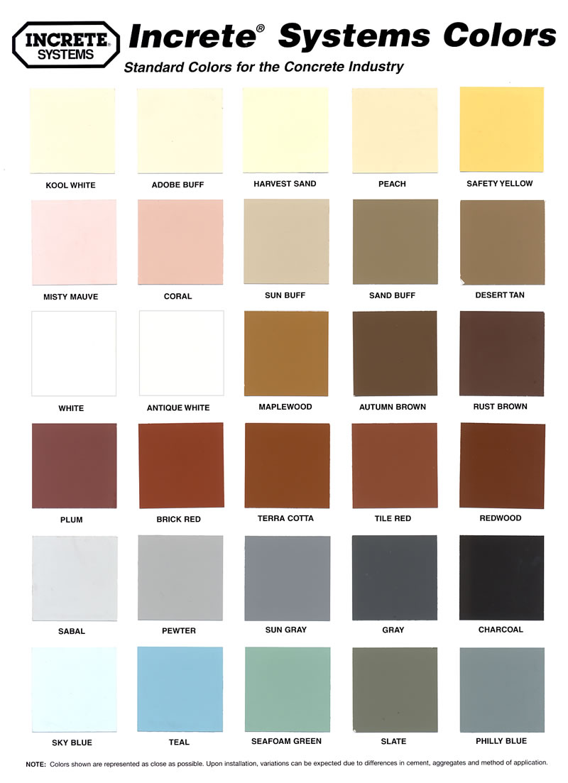 Increte© Color Hardeners and Releases